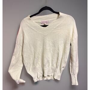 Philosophy Light Yellow V-Neck Knit Sweater - Size XS